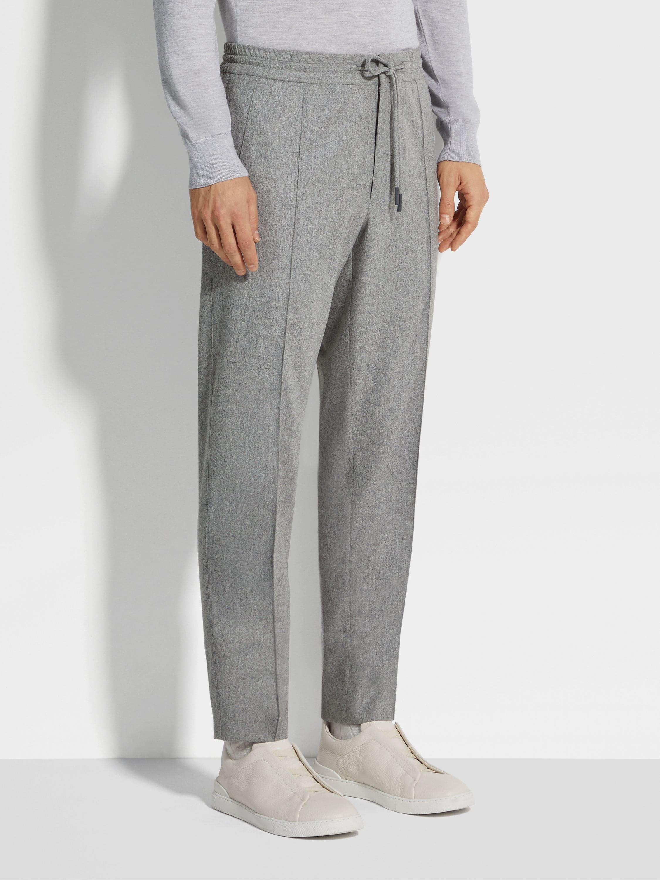 GREY MÉLANGE 15MILMIL15 WOOL JOGGERS - 5