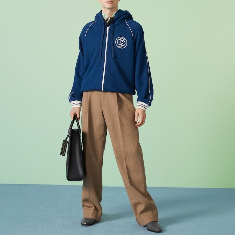 Gucci Cotton Jersey Sweatshirt With Patch 'Blue' 756648-XJFV7-4030 - 2