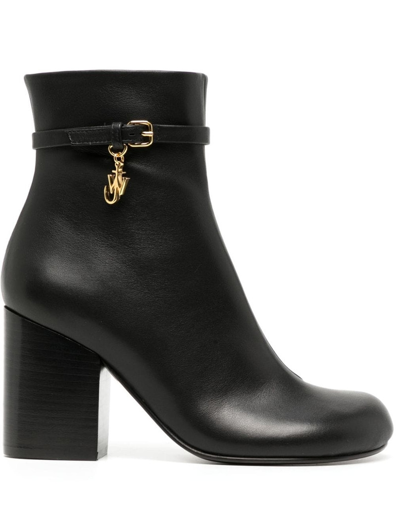 80mm logo-charm leather boots 1