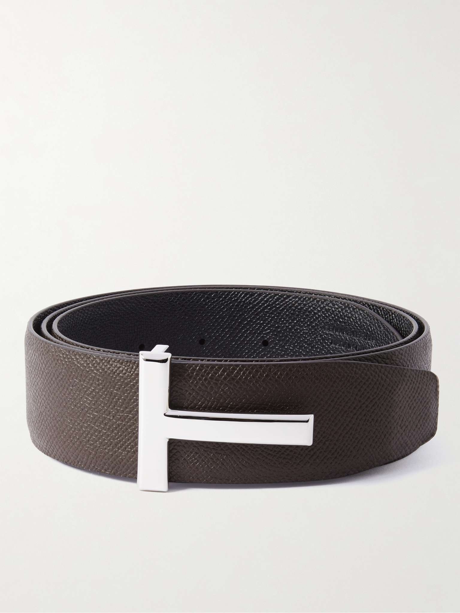 4cm Reversible Full-Grain Leather Belt - 1