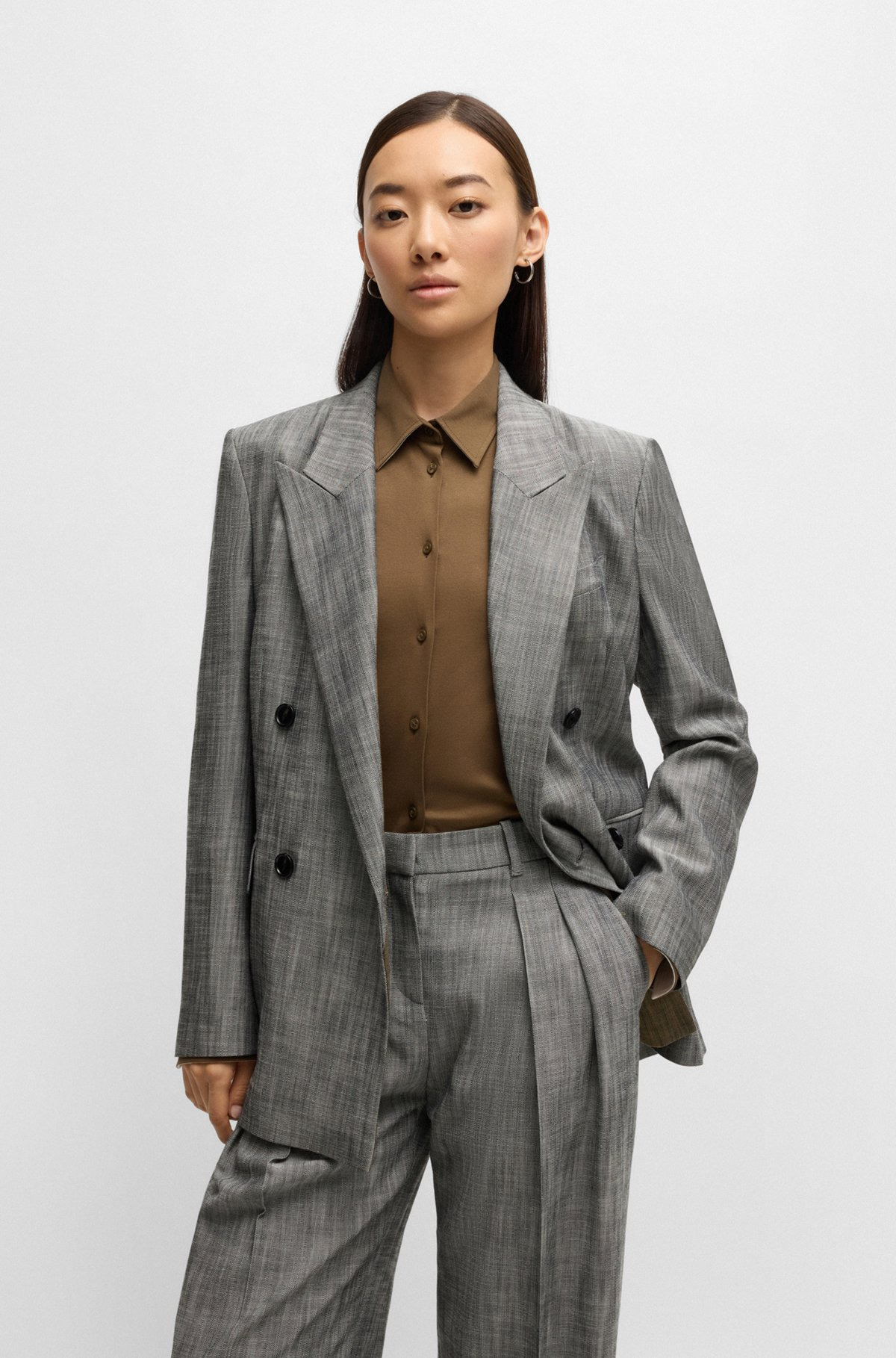 REGULAR-FIT DOUBLE-BREASTED BLAZER - 2