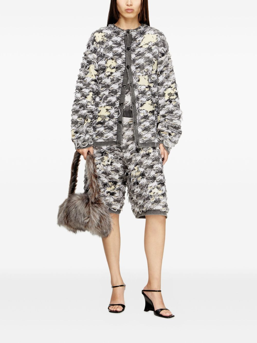 houndstooth-jacquard knee-length shorts - 2
