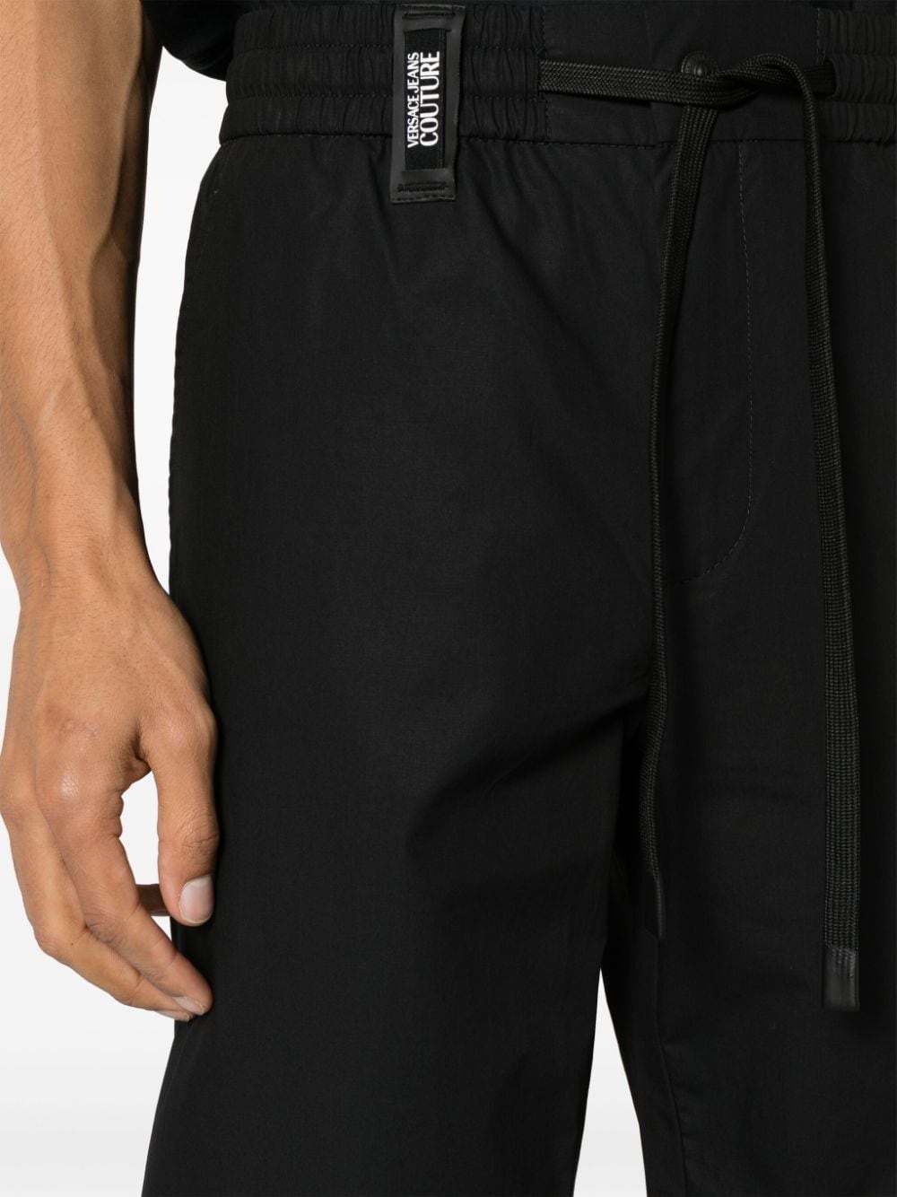 logo-strap tapered-leg trousers - 5