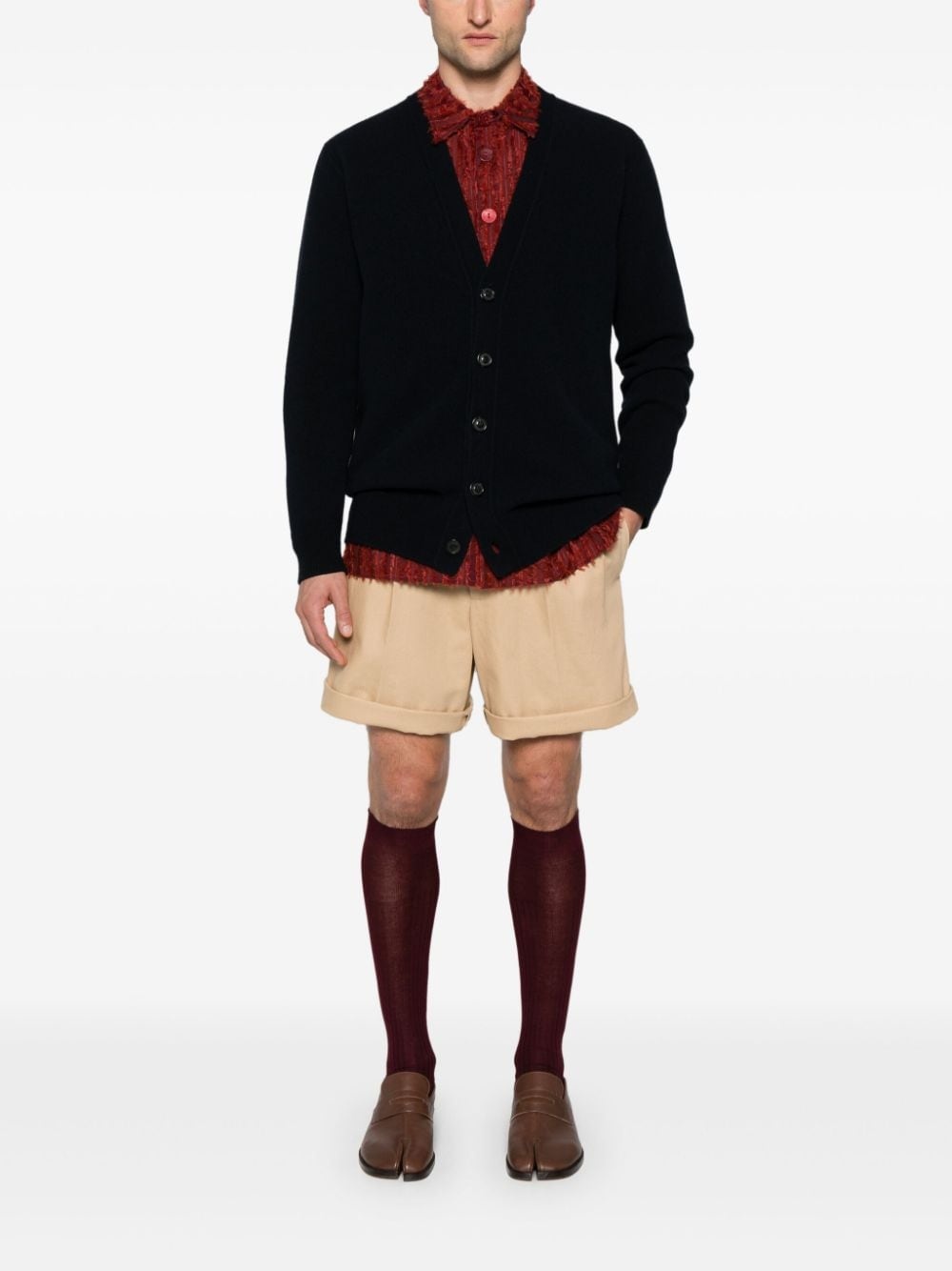 brushed wool cardigan - 2