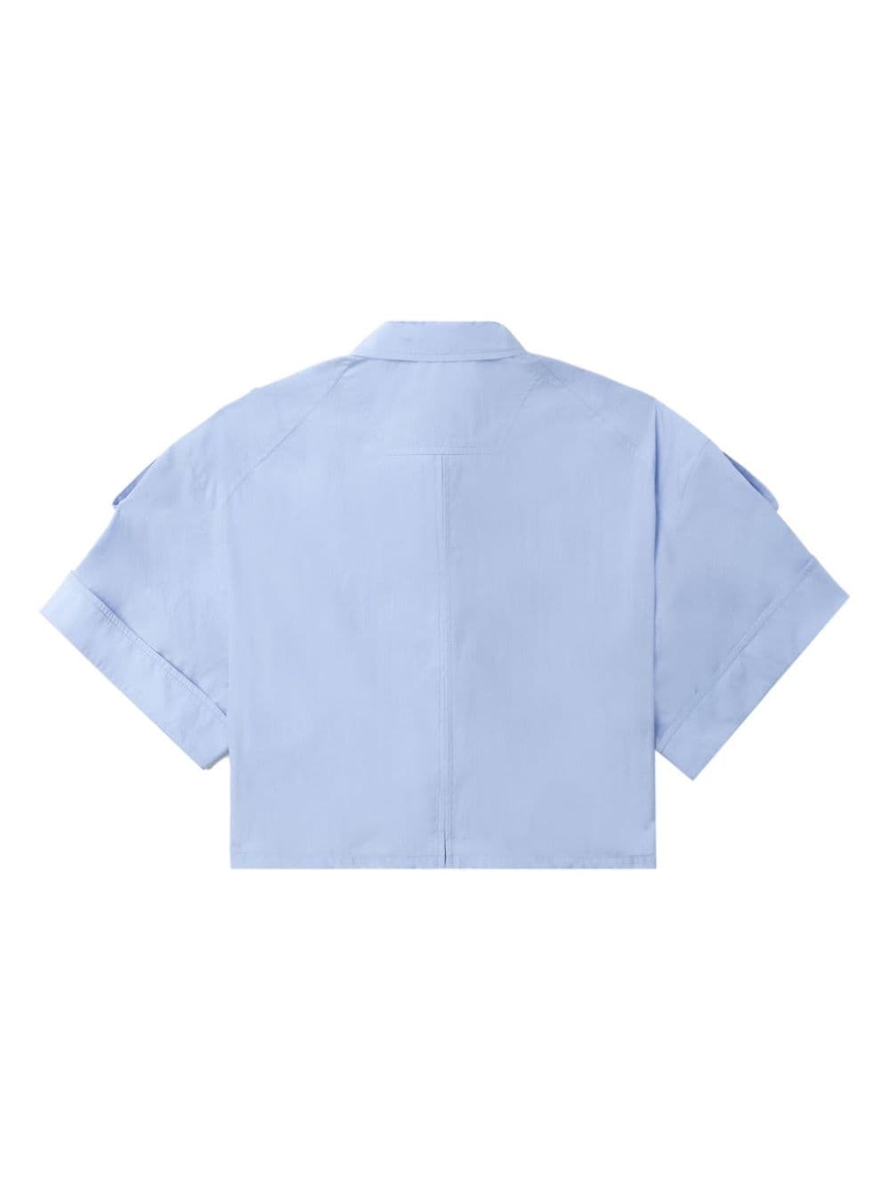 cropped oversize-epaulette shirt - 6