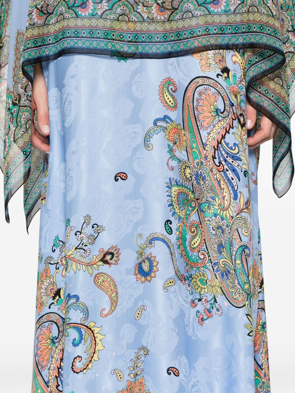 paisley maxi skirt - 5