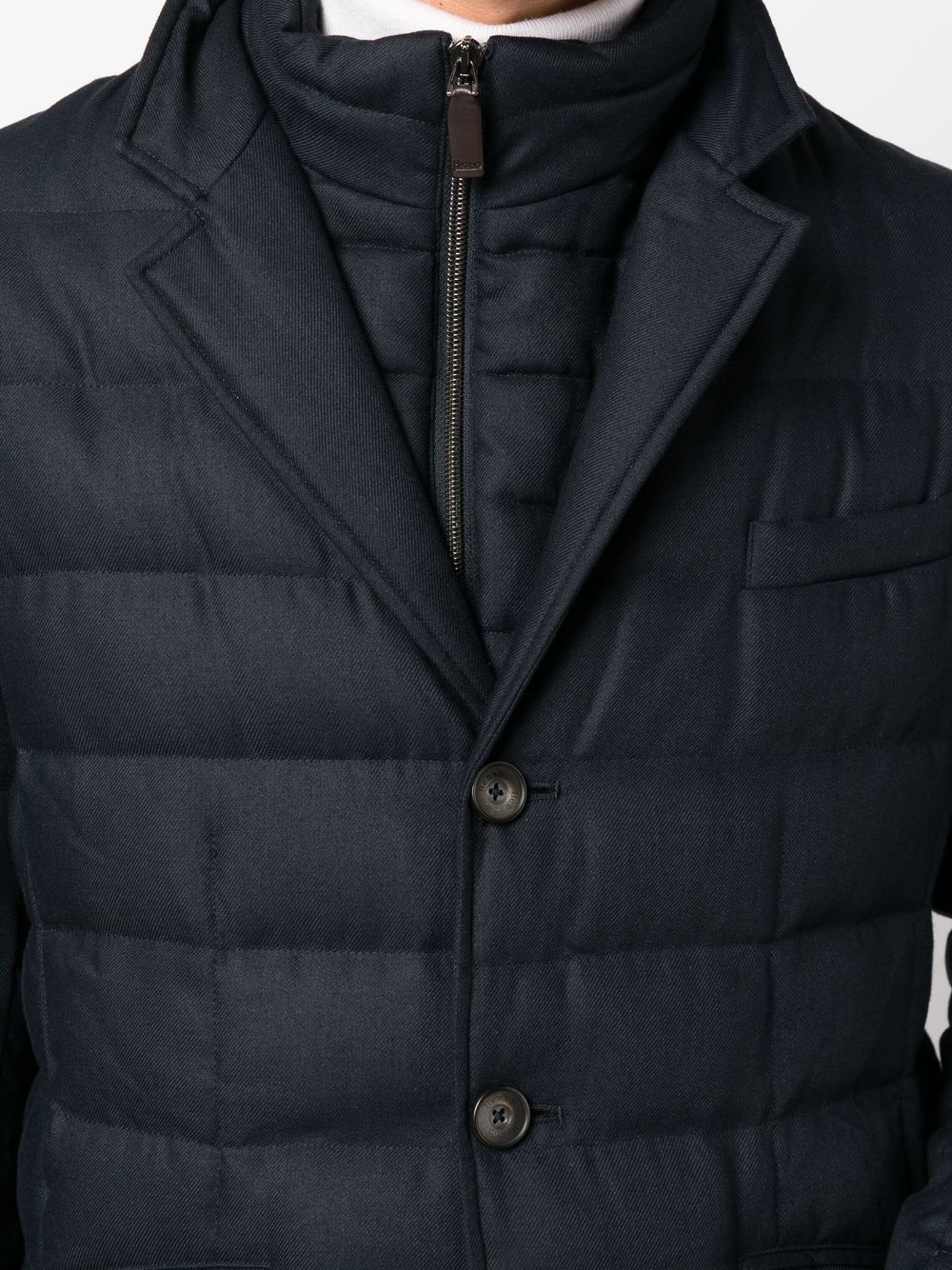 layered-design padded jacket - 5