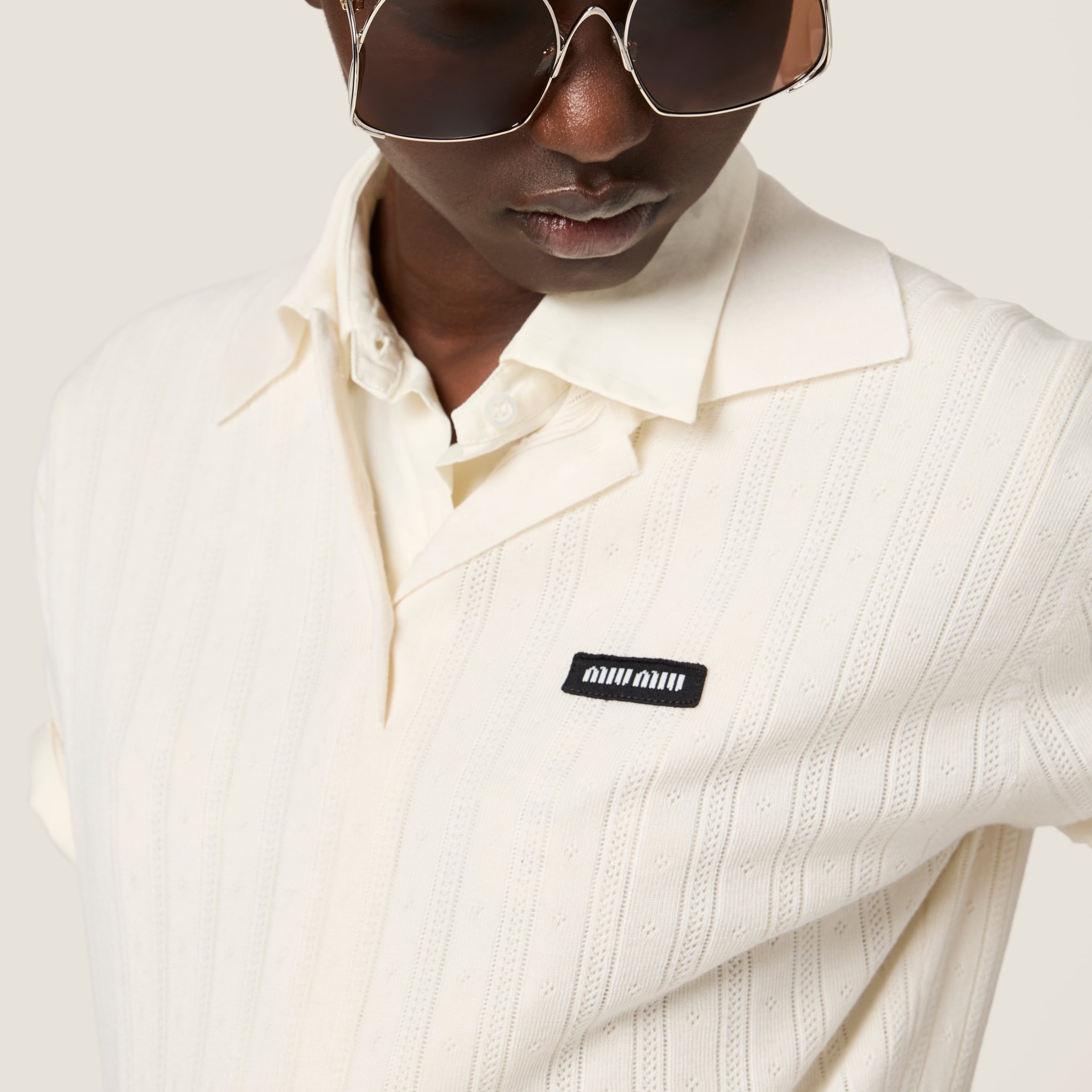 Cashmere and silk polo sweater - 6