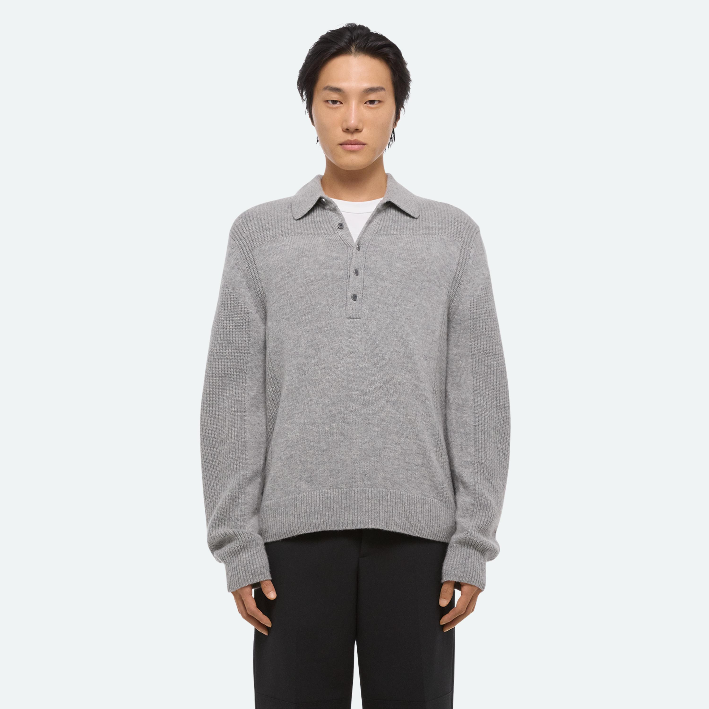 BLOCK POLO SWEATER - 4
