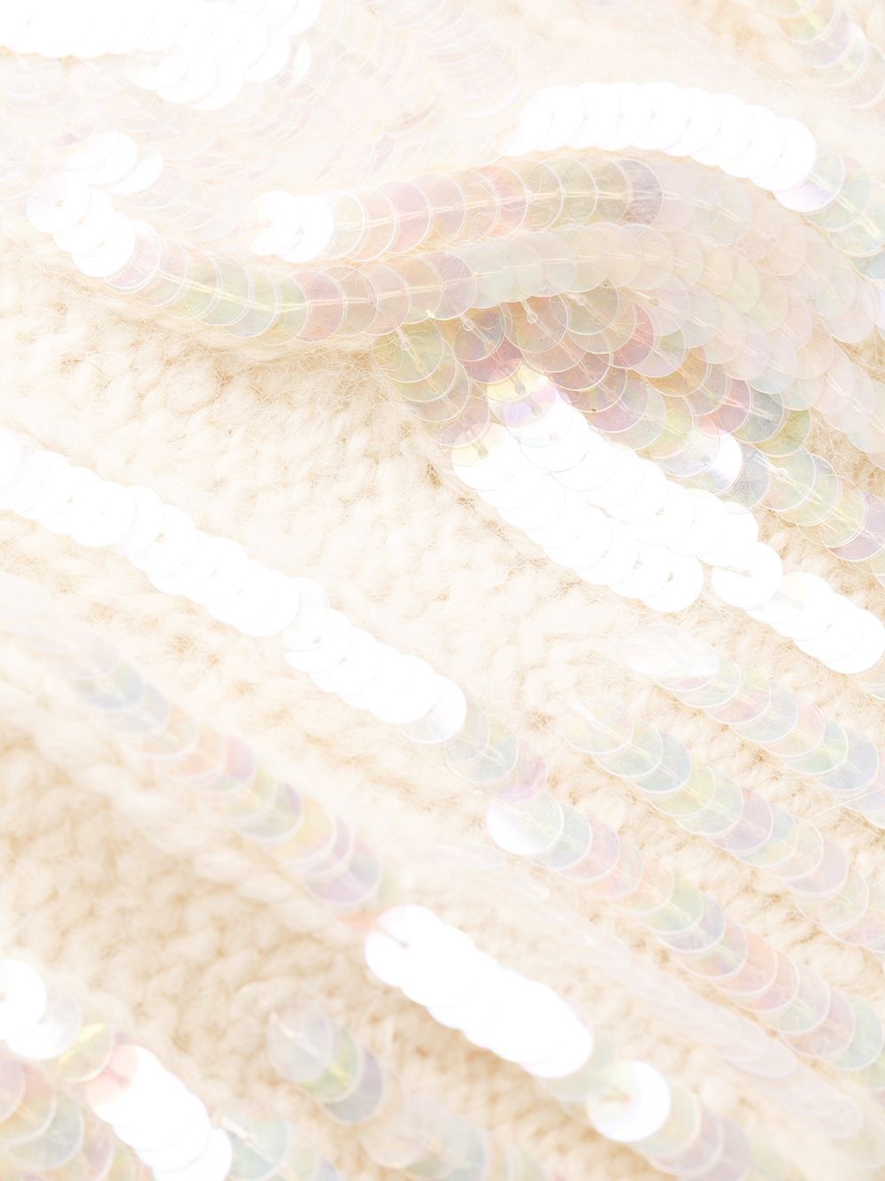 sequinned cable knit dress - 6