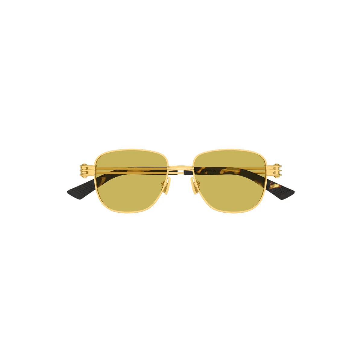 METAL SQUARE SUNGLASSES (GOLD/YELLOW) - 1