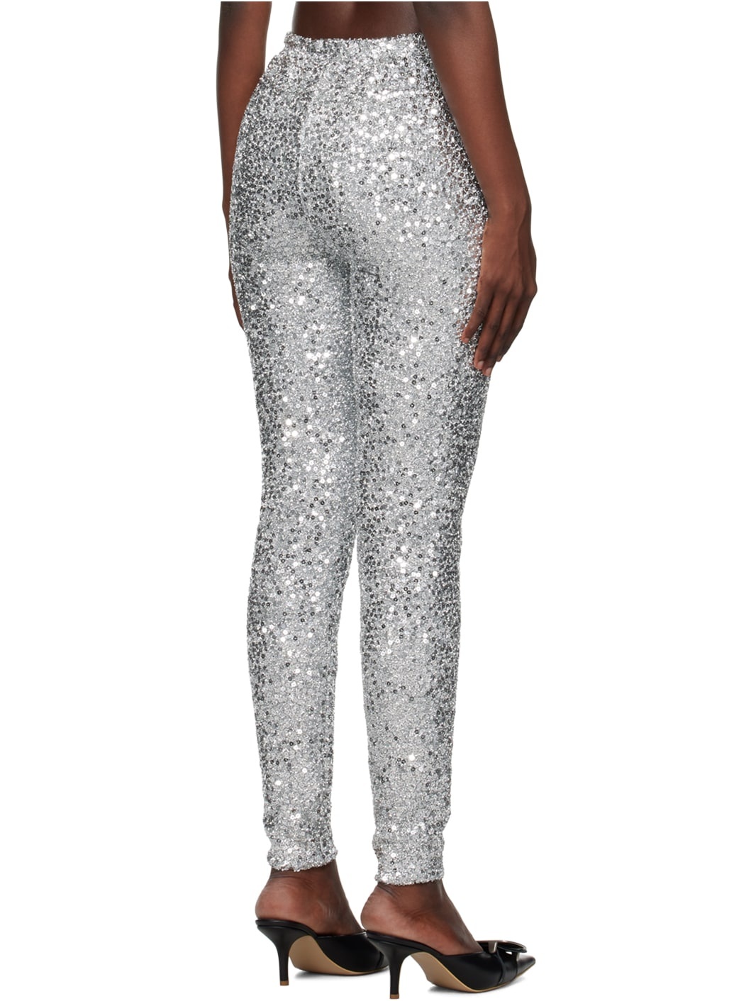 Silver Sequins Leggings - 3