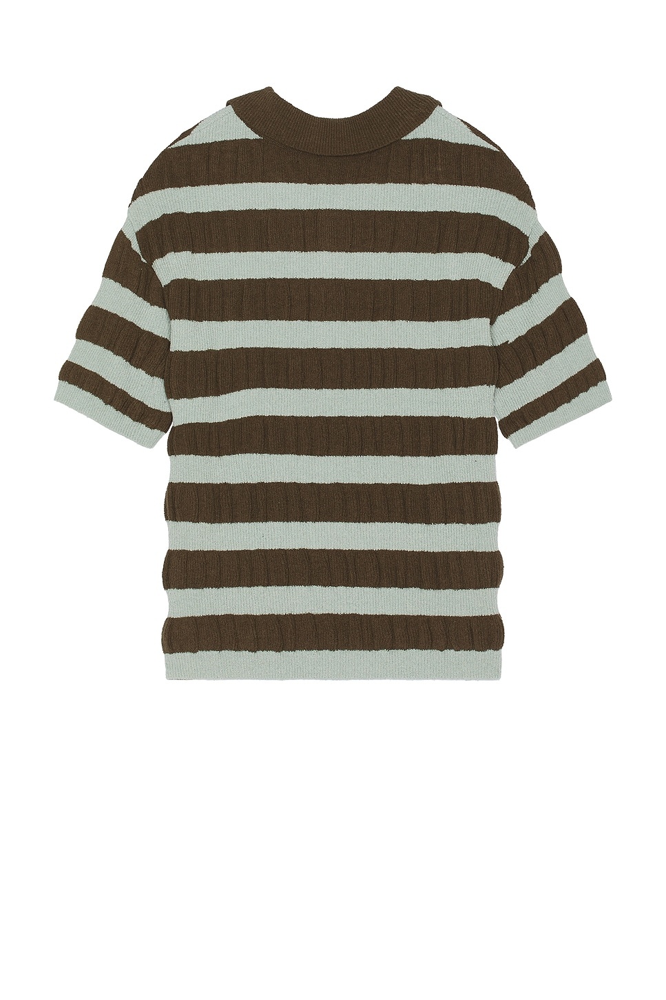 Bubble Stripe Polo Sweater - 2