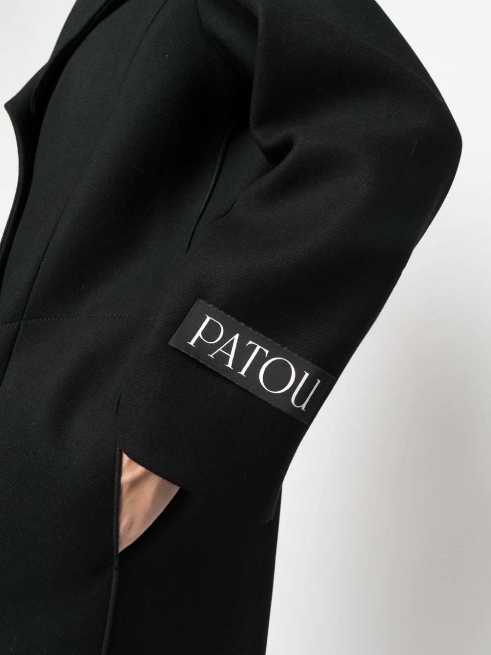 single-breasted wool-blend coat - 5