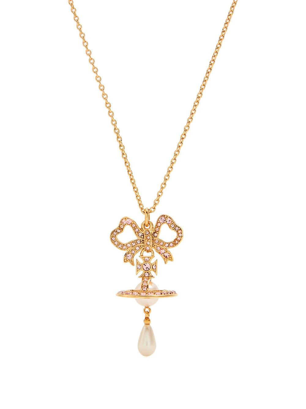 Rigoberta bow-embellished pearl necklace - 2