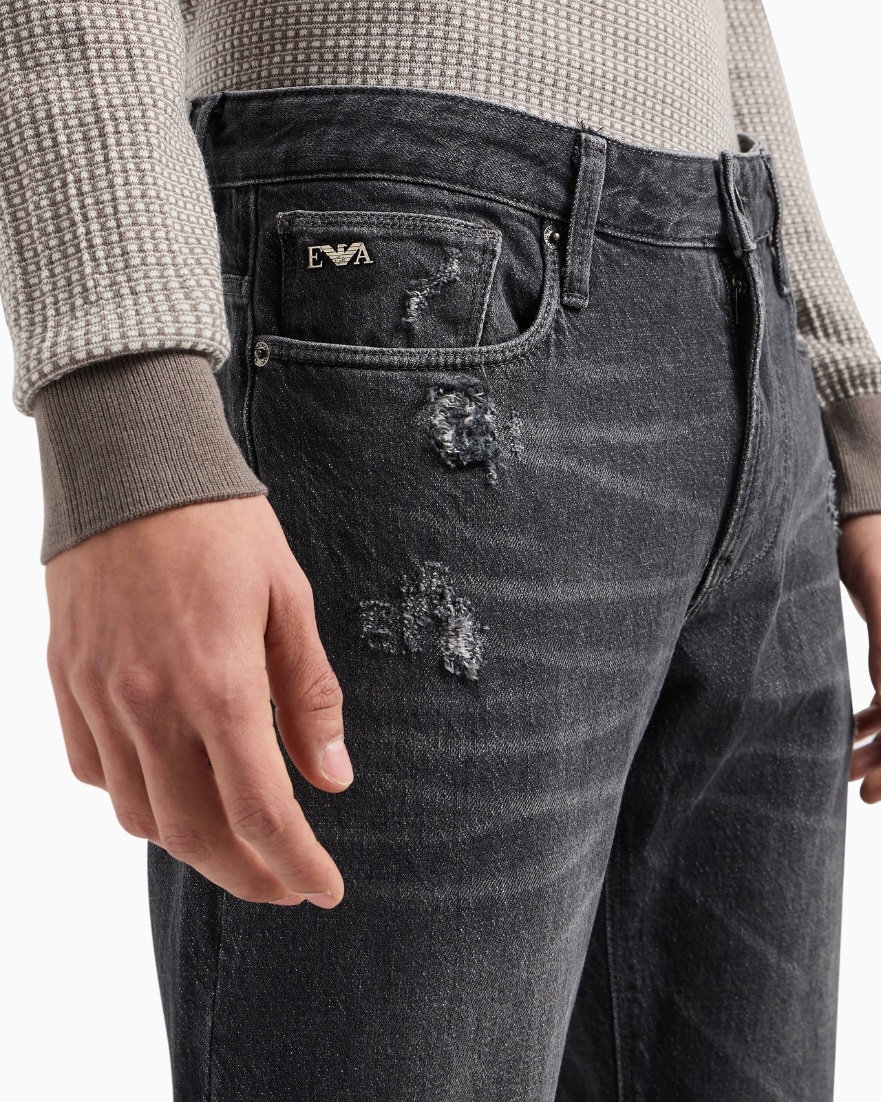 J06 slim-fit, worn-look, stretch-denim jeans - 5