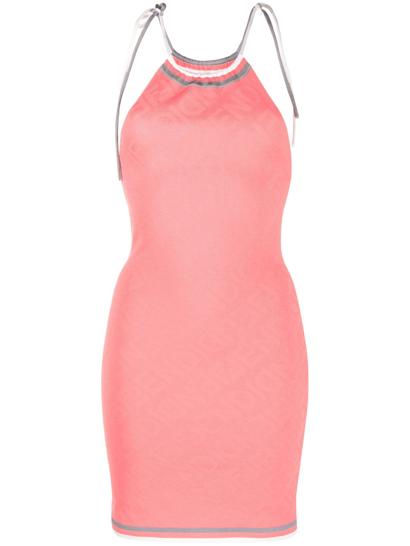 halterneck knitted dress - 1