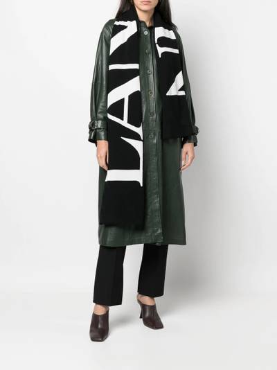 Lanvin logo-print knitted scarf outlook