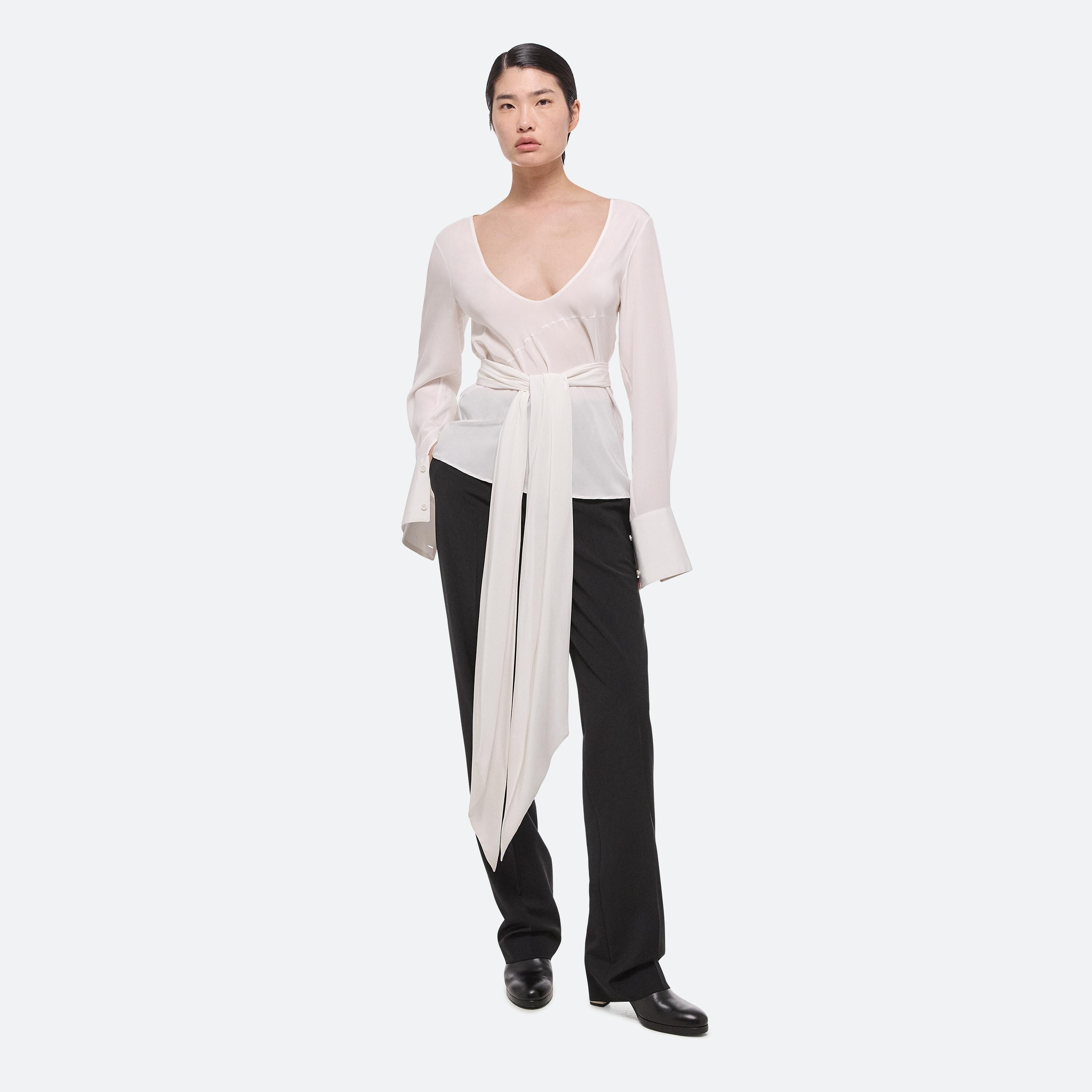 SCARF SILK BLOUSE - 10