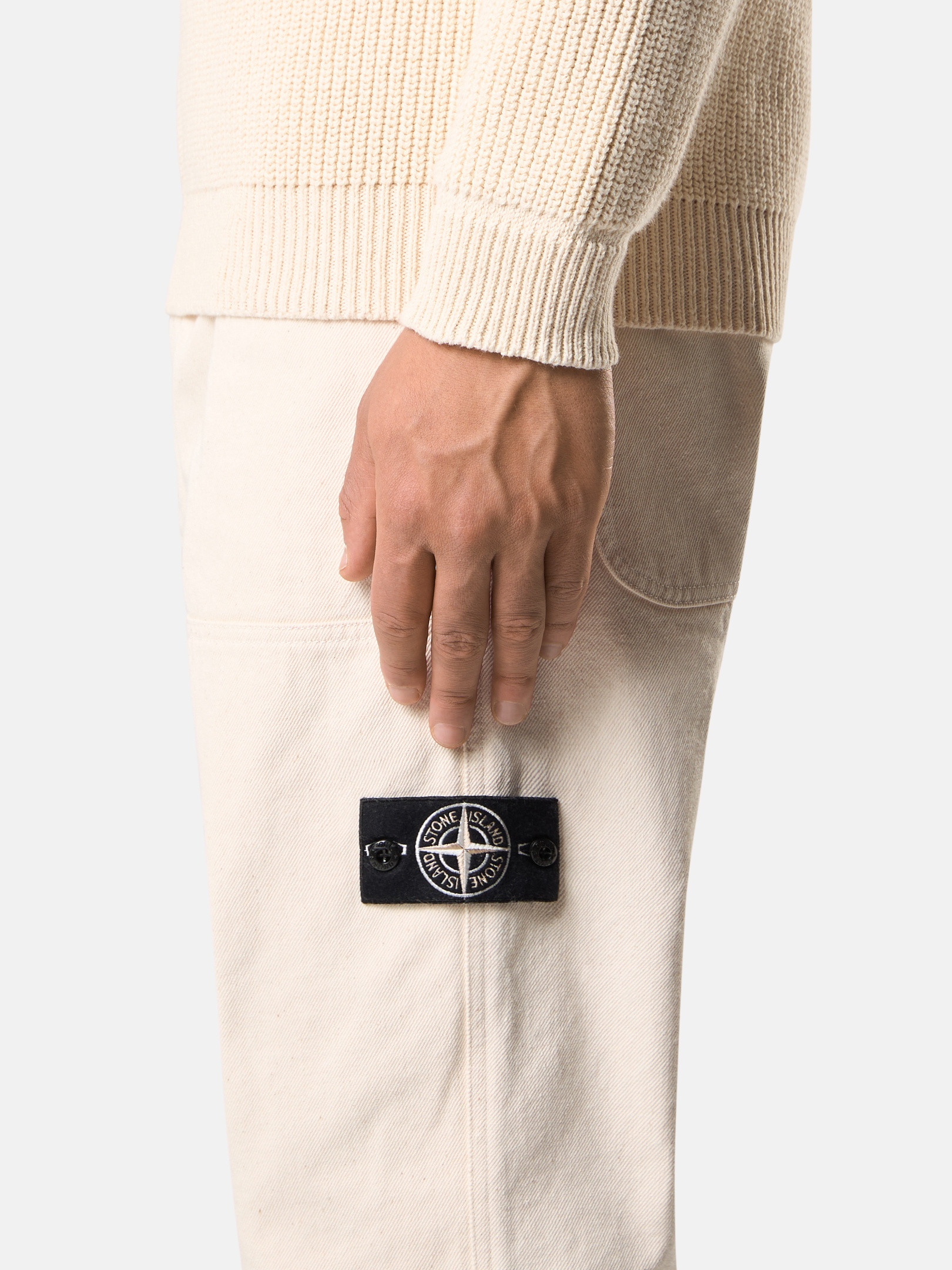 3100001 NATURAL COTTON GABARDINE_STONE ISLAND RAW BEAUTY - 3