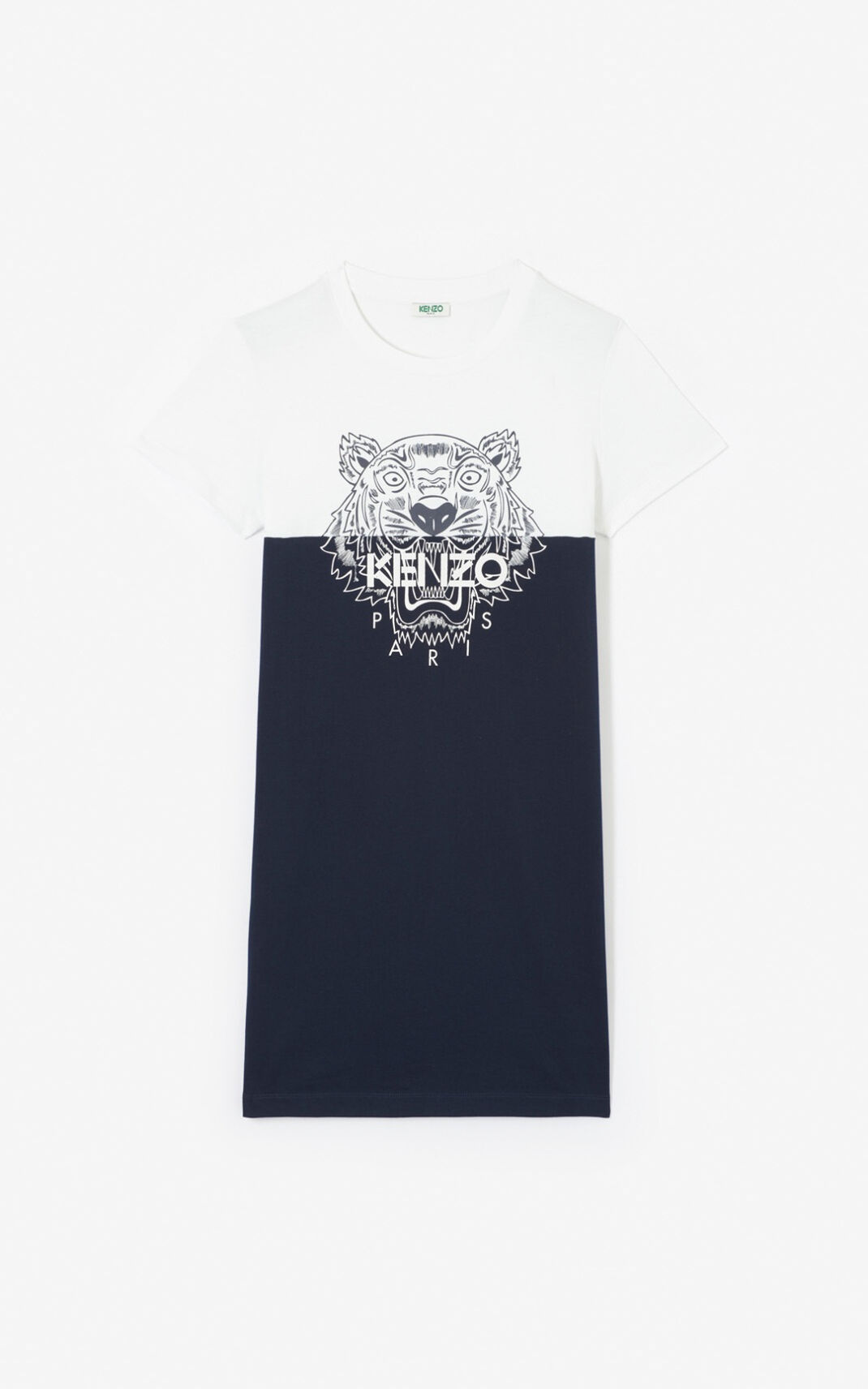 Colorblock Tiger' t-shirt dress - 1