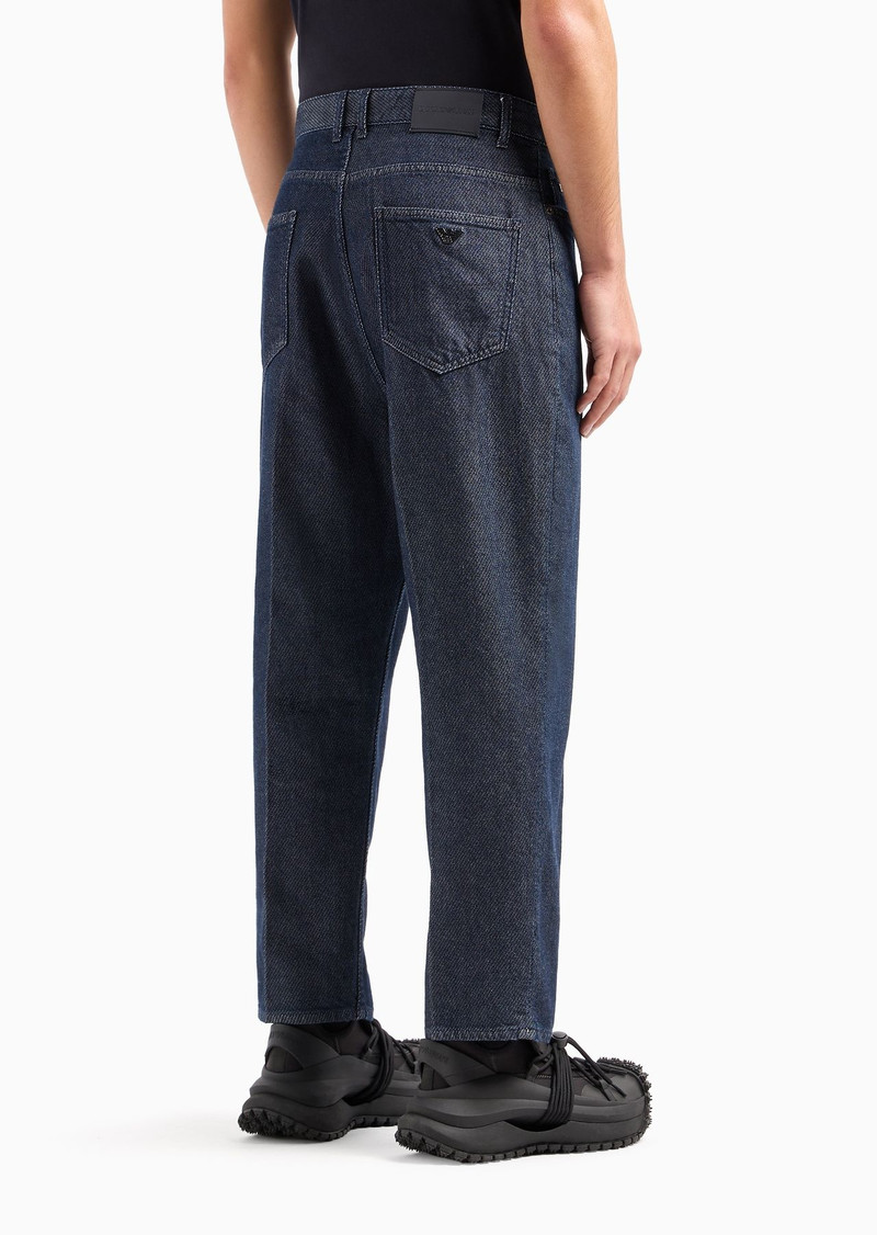 J79 Carrot-fit diagonal pattern denim jeans 3