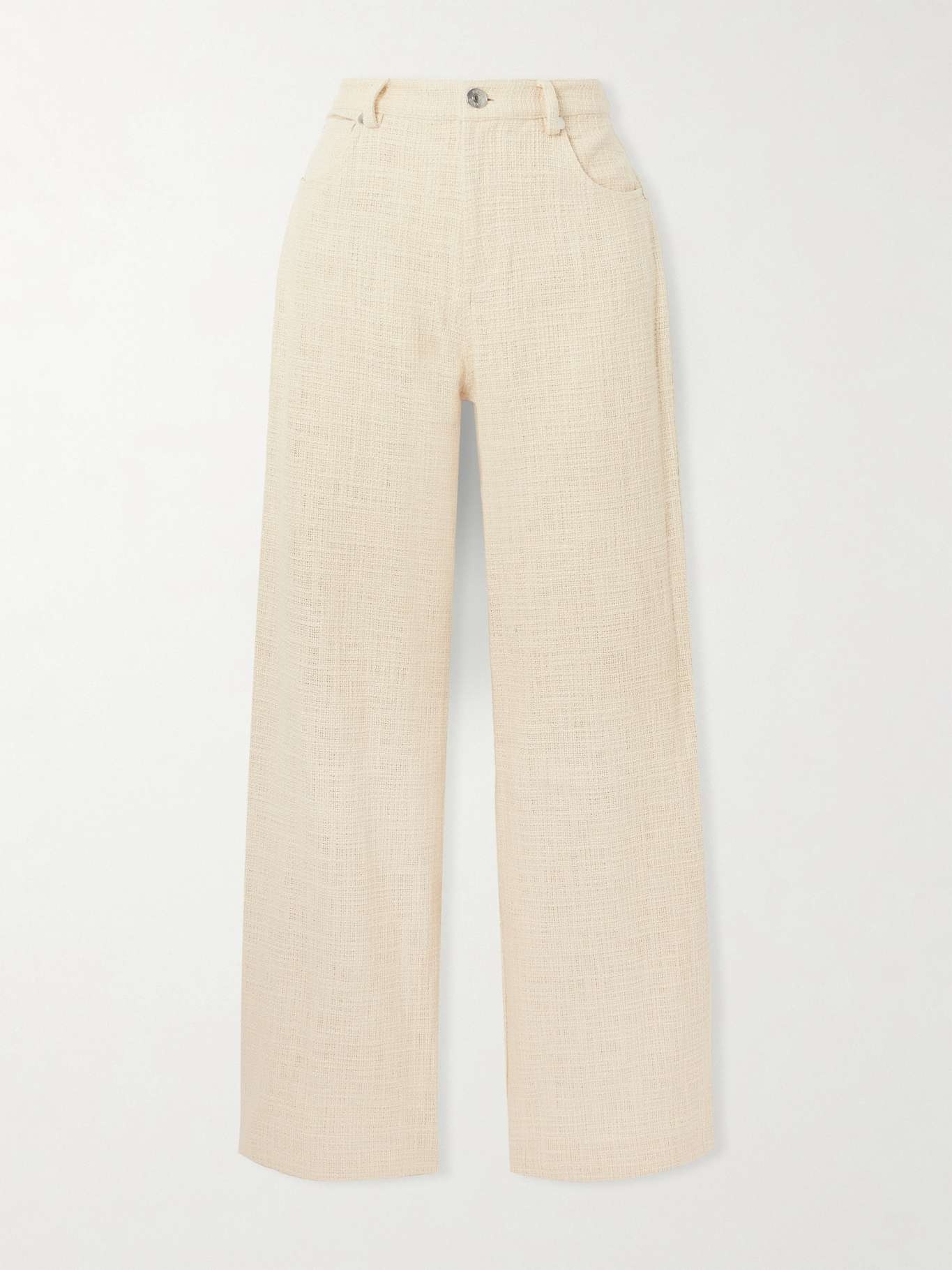 Grayson cotton tweed wide-leg pants - 1