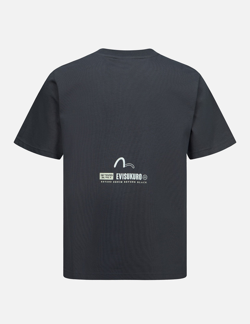 EVISU Logo and Kamon Print T-Shirt outlook