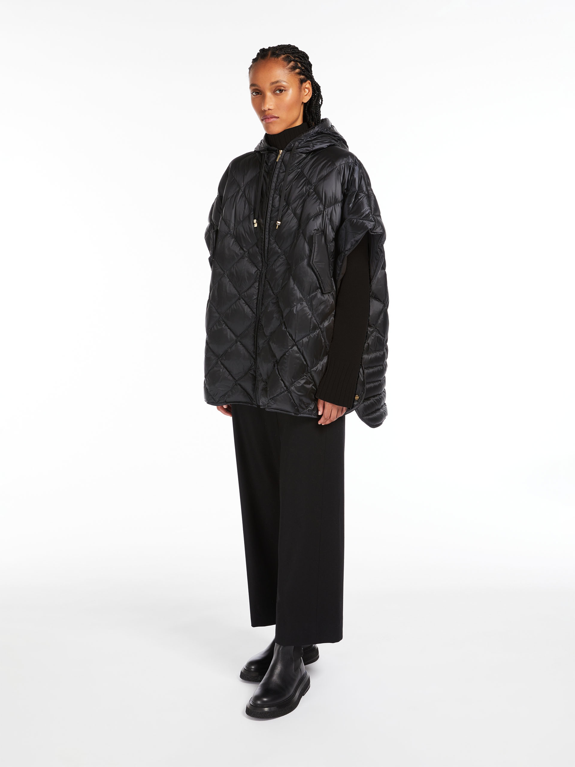TREMAN Cape with hood in water-repellent canvas - 2