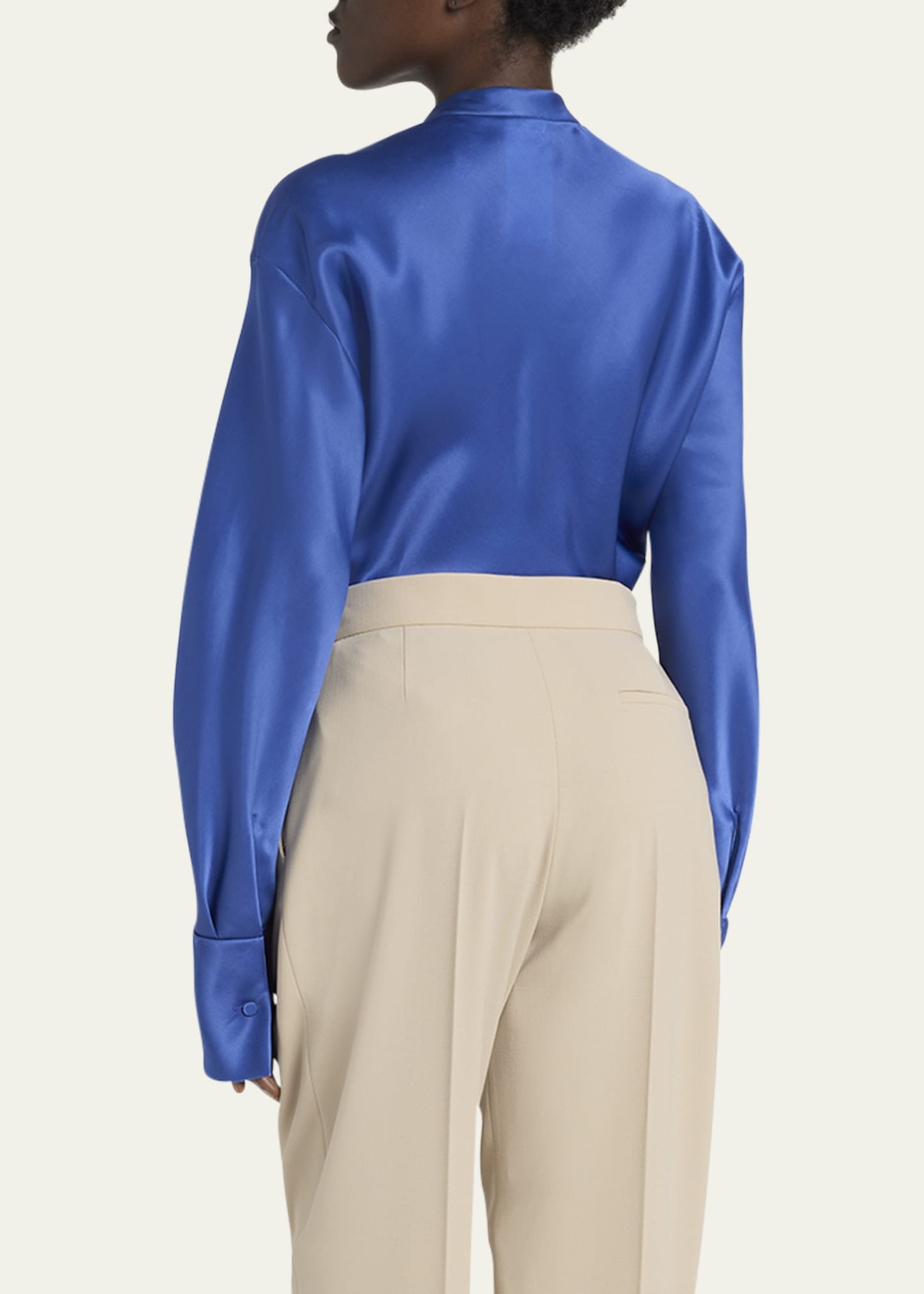 Triple Silk Button-Down Blouse - 3