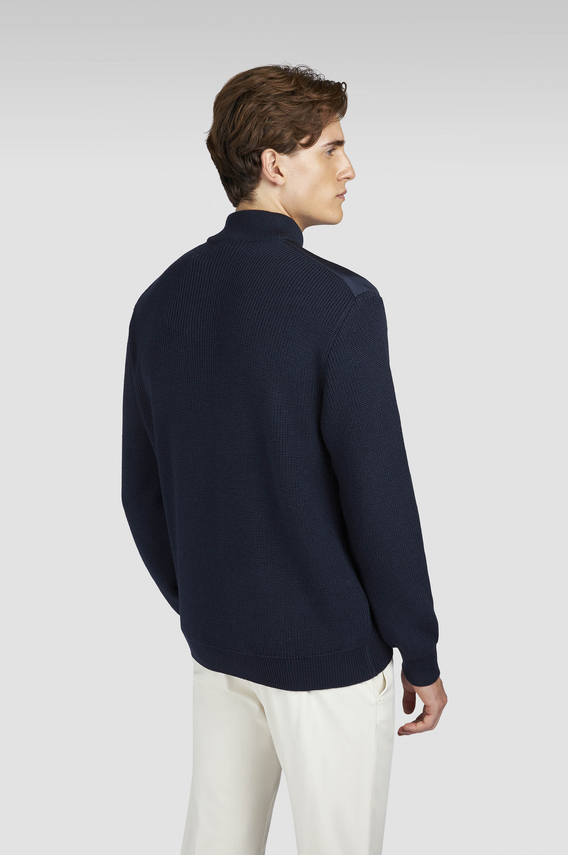 WOOL SILK HALF ZIP SWEATER WITH TYPHOON® SILK - 3