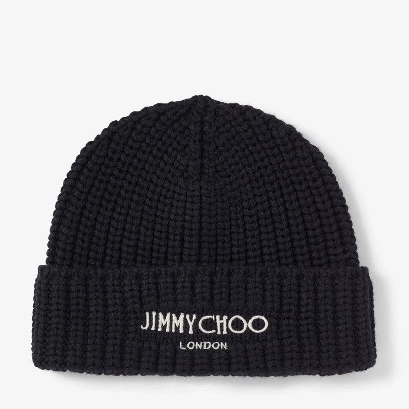 Yuki Black Cashwool Knit Hat 1