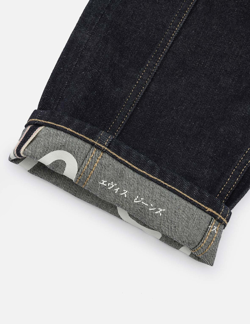 Brushstroke Seagull Print Straight Fit Jeans 8