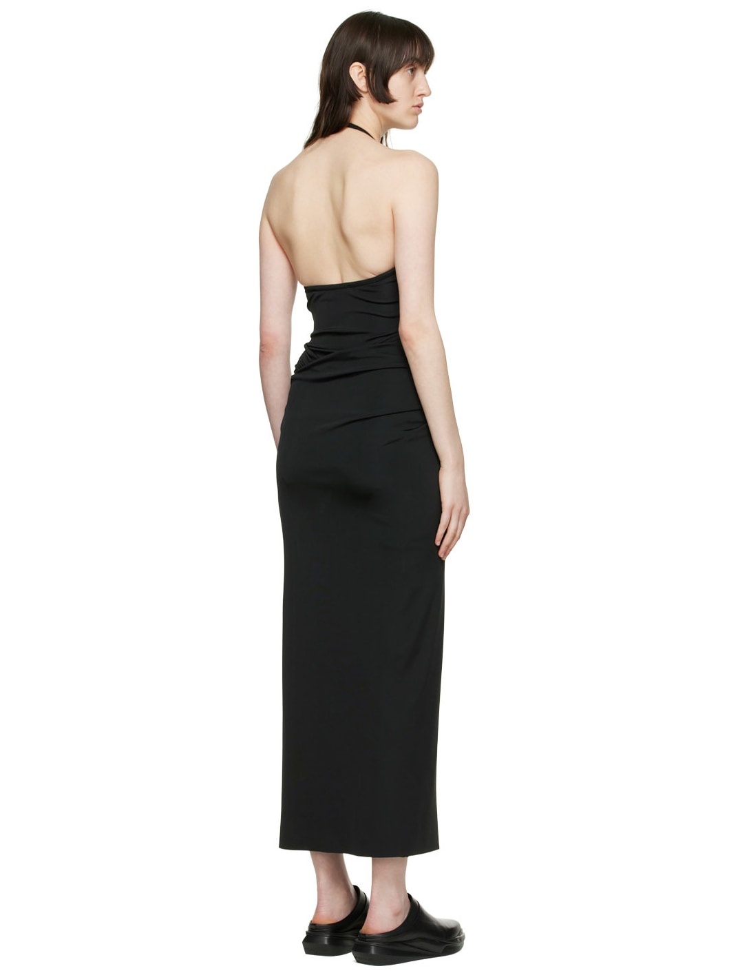 Black Nylon Maxi Dress - 3