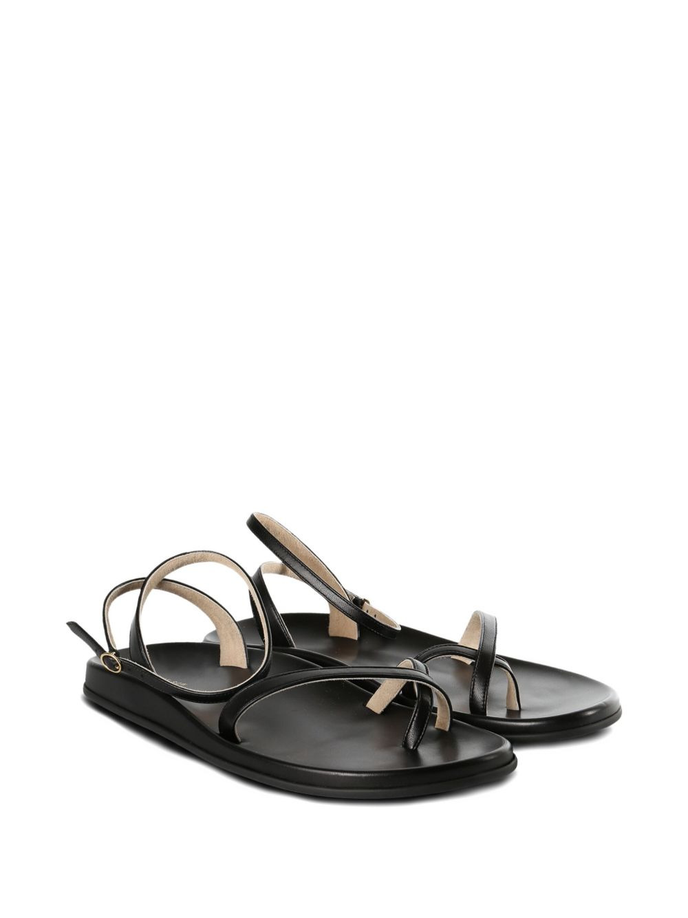 leather cross-strap sandals - 2