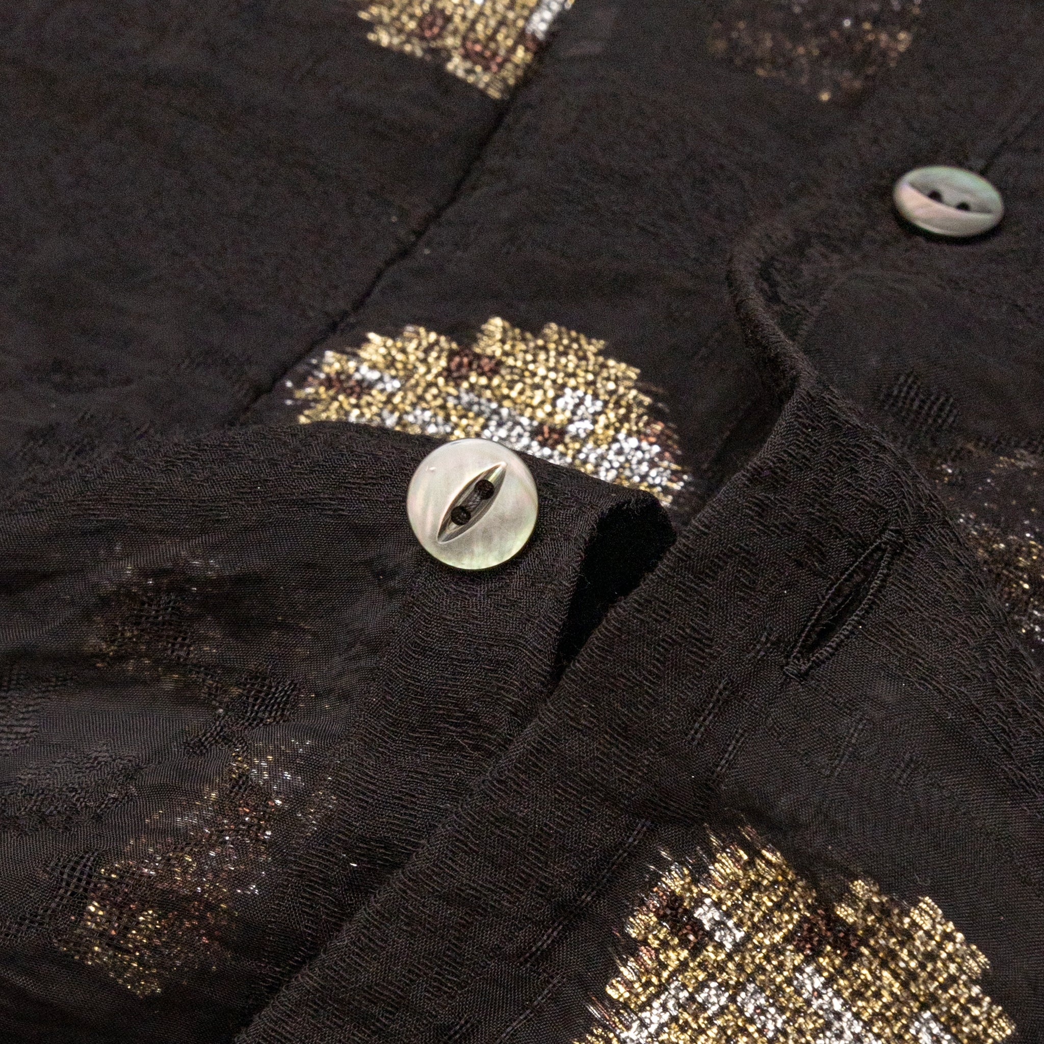 【PARTIMENTO】 Jacquard Stripe Roll Up Half Shirts /追跡付 GeometricJacquardButtonUpShirt