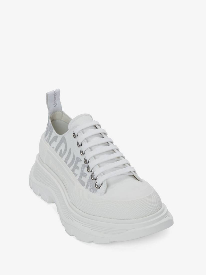 Tread Slick Lace Up in White/silver 2