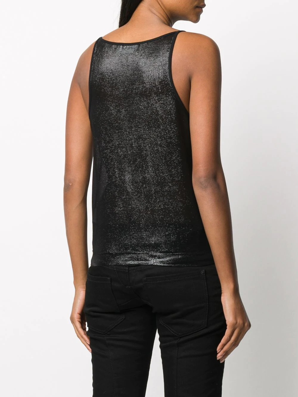 metallic sheen tank top - 4