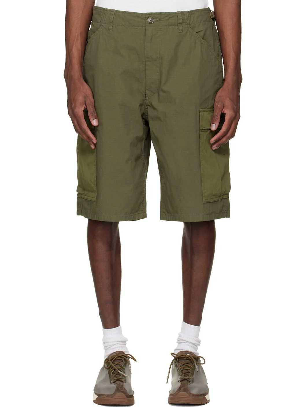 Khaki Ripstop Cargo Shorts - 1