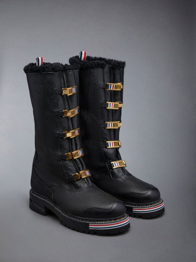 Thom Browne Pebble Grain Leather Tall Whaling Galosh Boot outlook