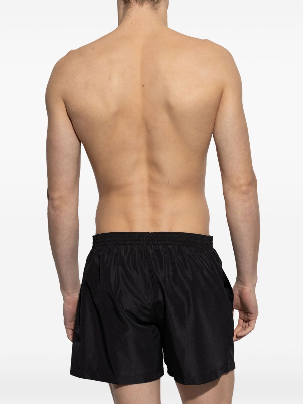 logo-appliqué swim shorts - 3