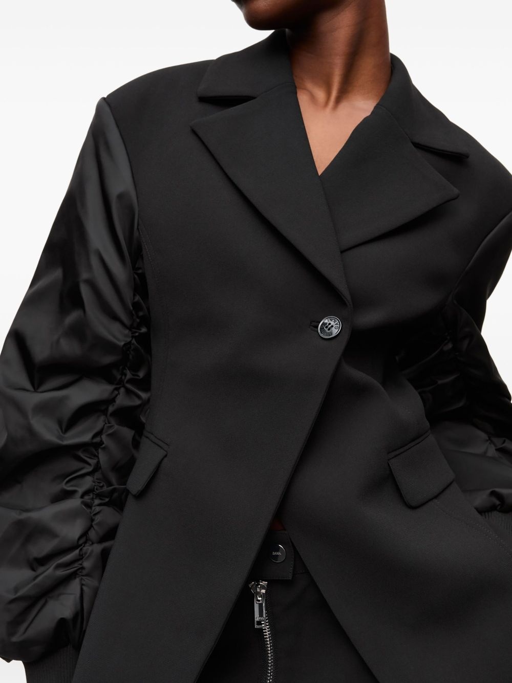 contrast-sleeve blazer - 6