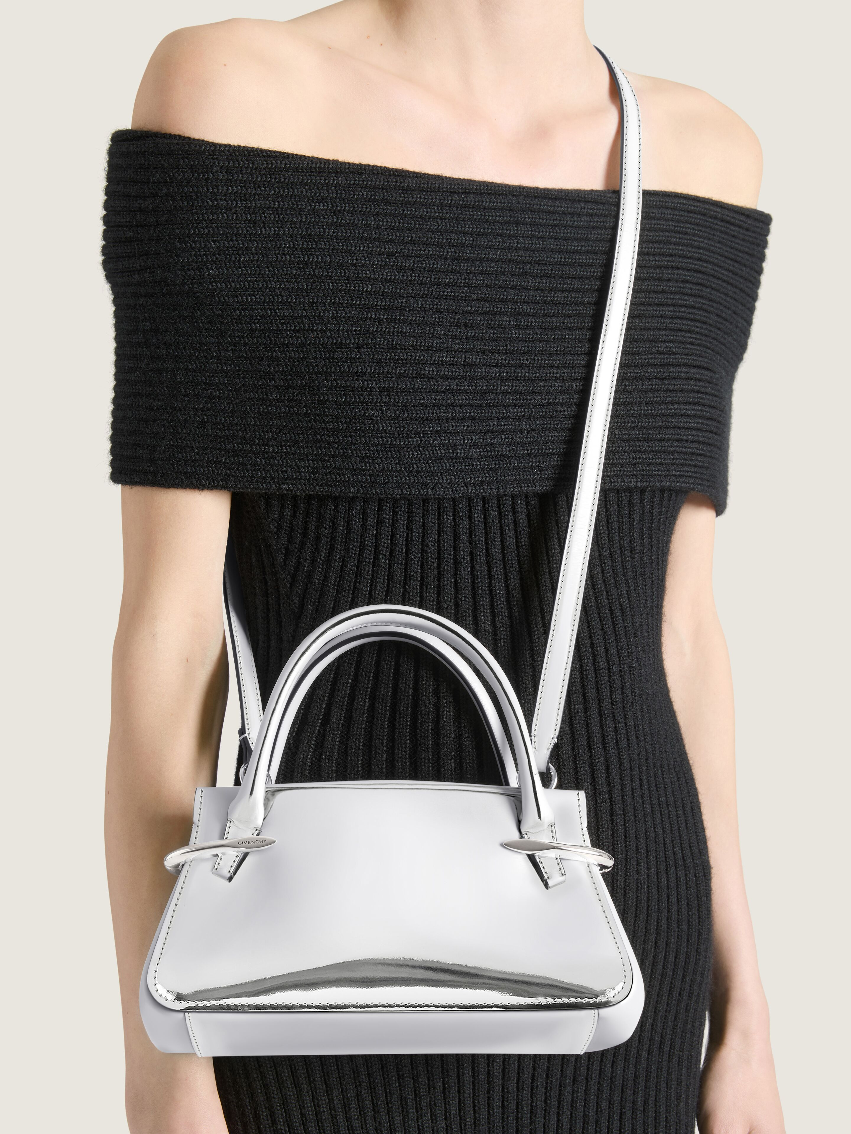 MINI PINCH BAG IN MIRROR EFFECT LEATHER - 2