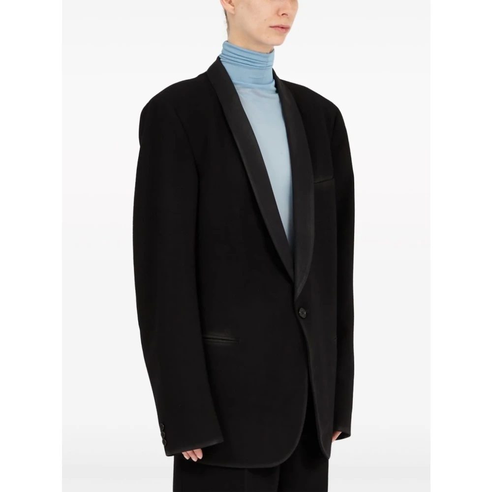 ジャケット Maison Margiela Black gabardine blazer (S51BN0432S78075 961) Maison Margiela | Gabardine Blazer at Ekseption - EKSEPTION USA