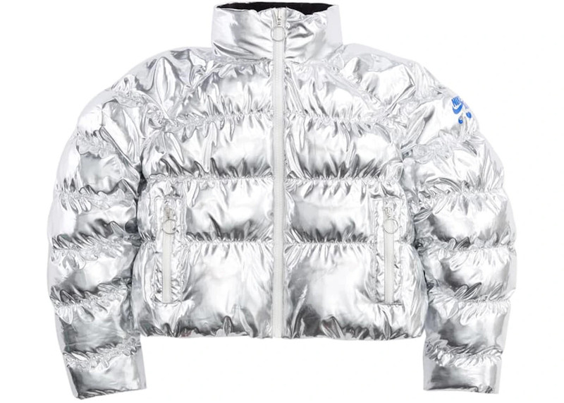 Nike x Olivia Kim Puffer Jacket Metallic Silver/Black 1