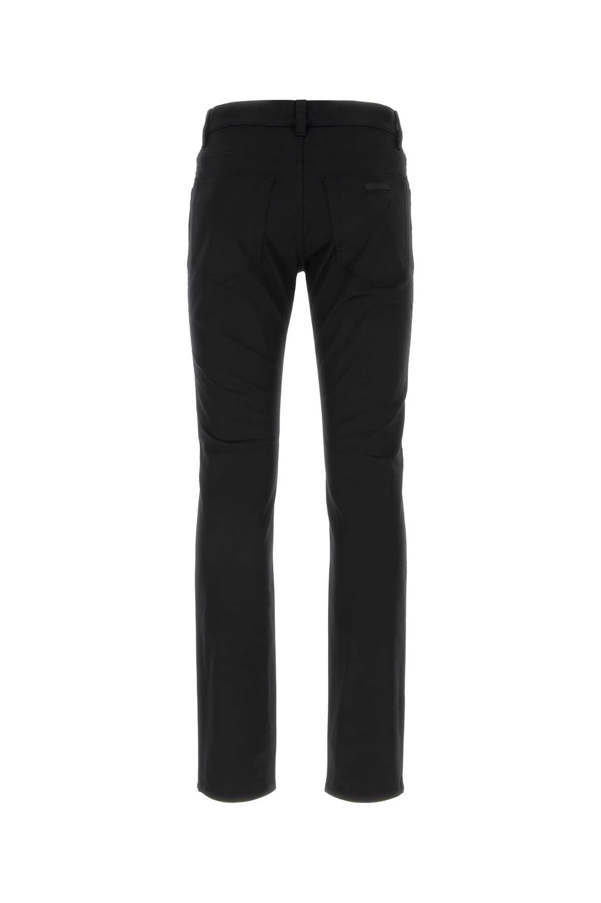 Prada Men Black Drill Chino Pant - 2