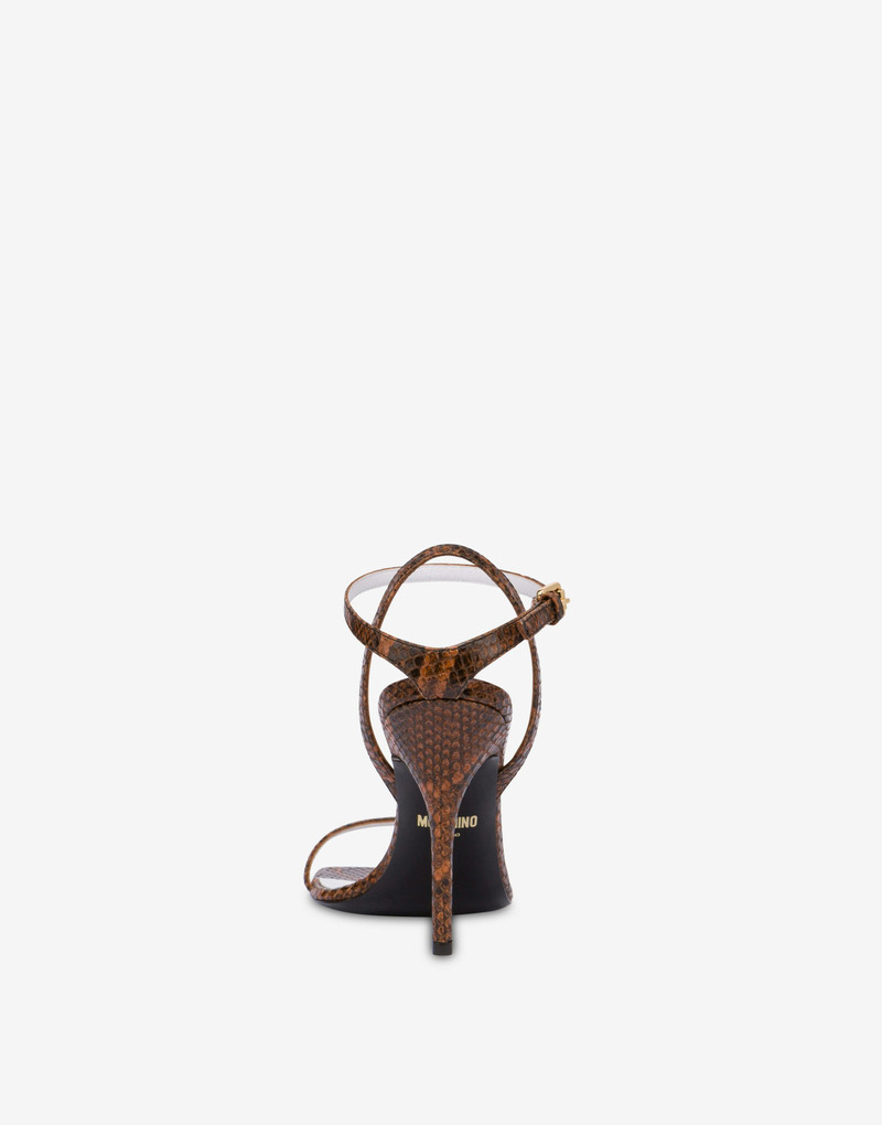 Moschino PYTHON PRINT CALF SANDALS TINA outlook
