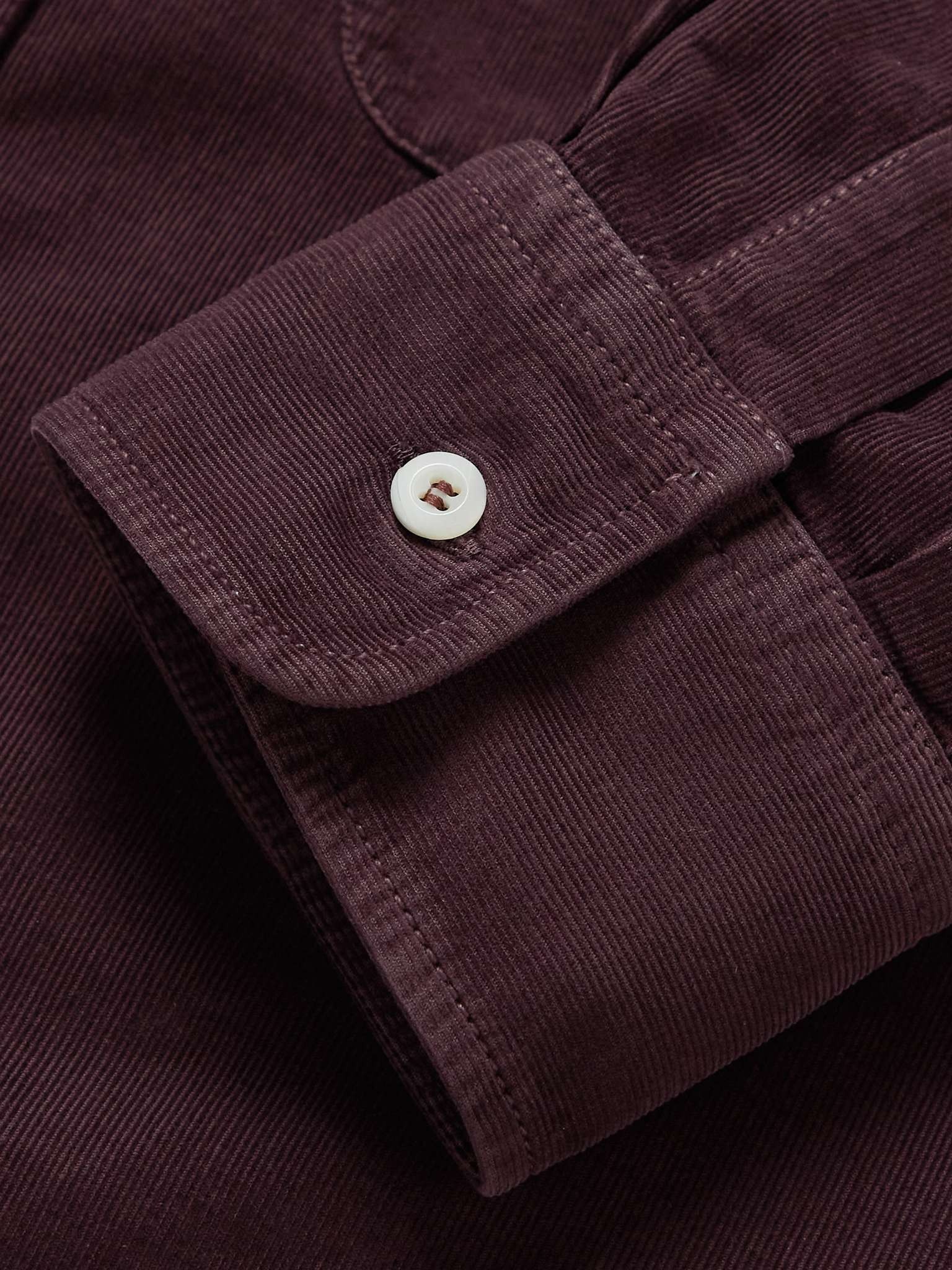 Button-Down Collar Cotton-Needlecord Shirt - 3