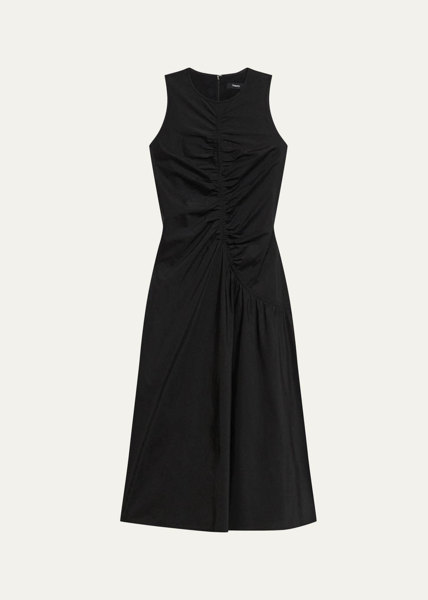 Asymmetric Ruched Tank Dress - 1