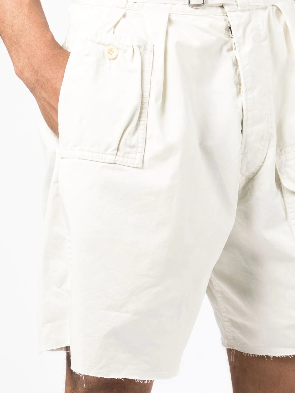 buckle-fastening cargo shorts - 5